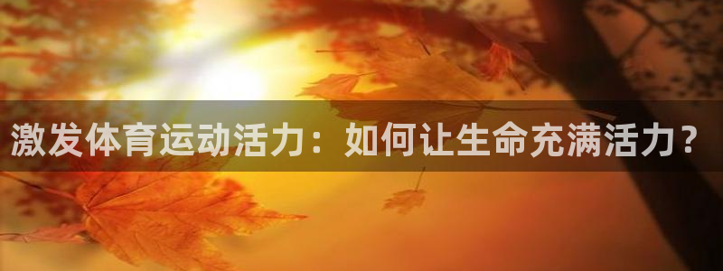vsport体育在线官网：激发体育运动活力：如何让生命充满活力？